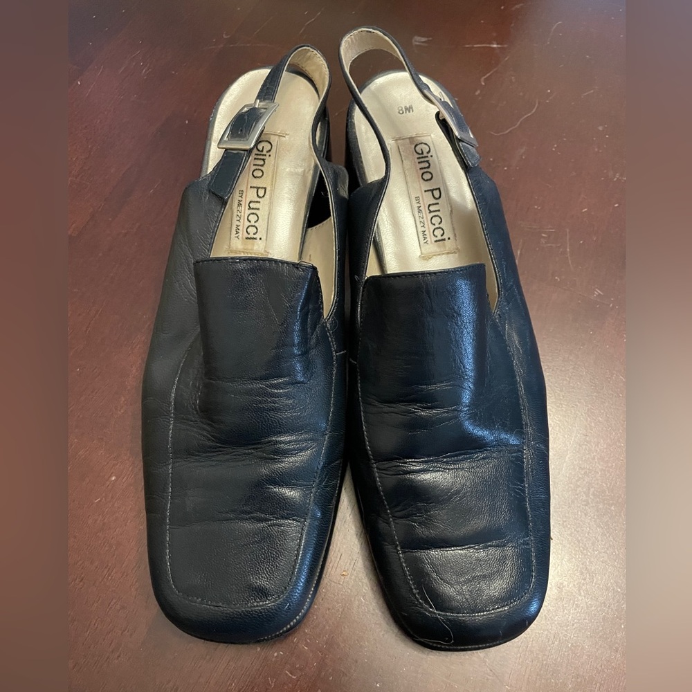 GUC Gino Pucci Navy Sling backs Size 8M